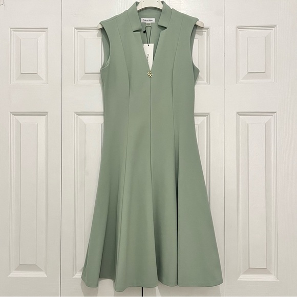 Calvin Klein Dresses & Skirts - Calvin Klein Sleeveless A-Line Dress in Sage Mint